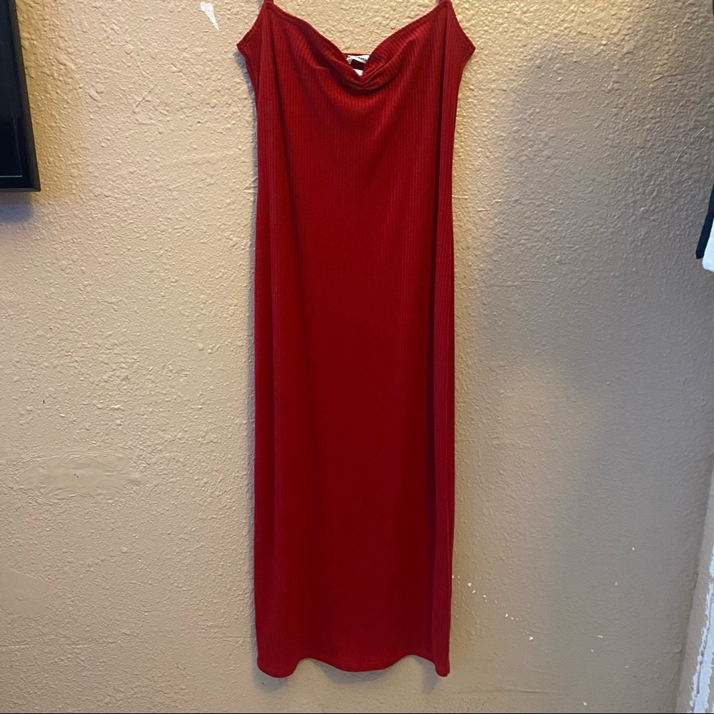 Red reformation dress